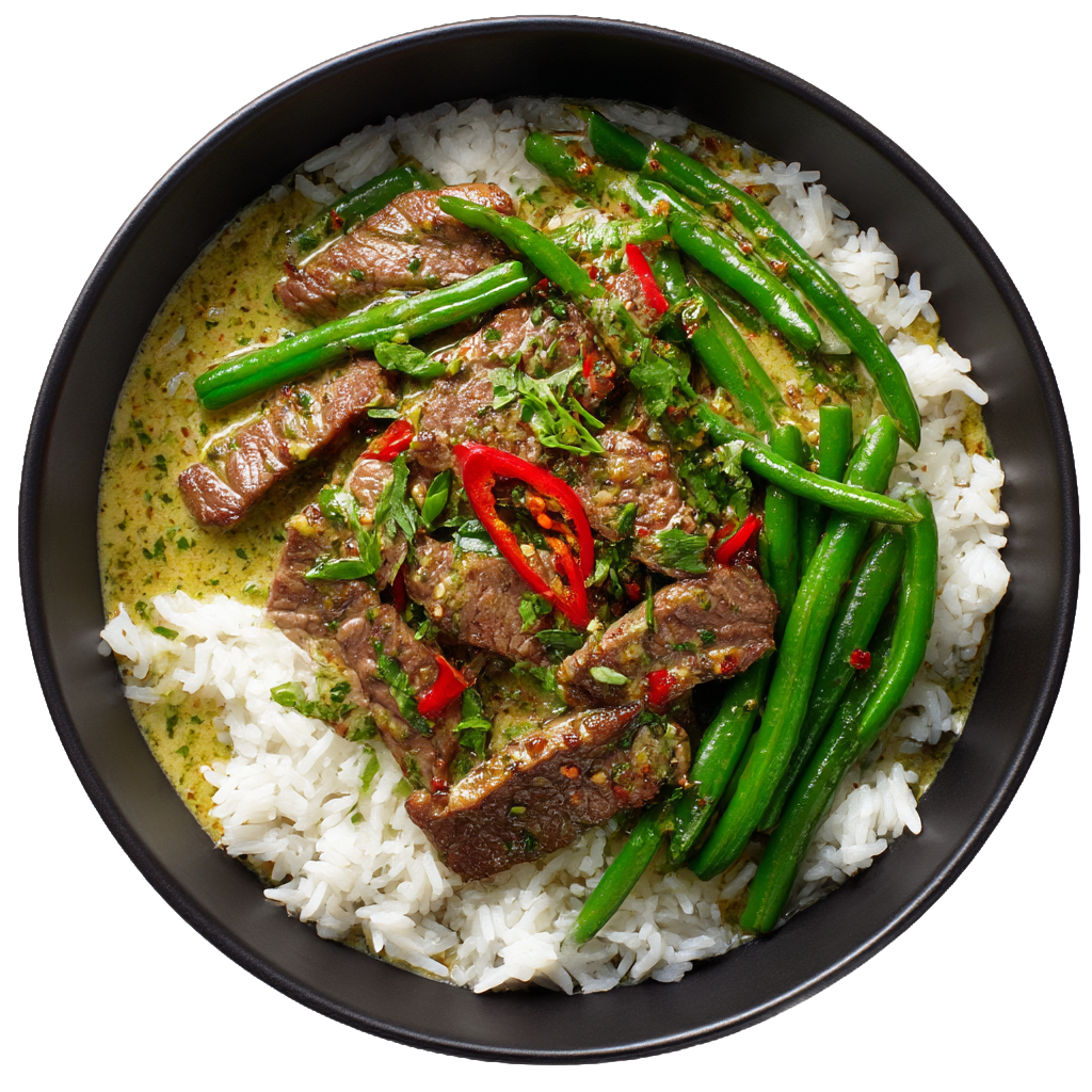 Steak Green Curry Bowl